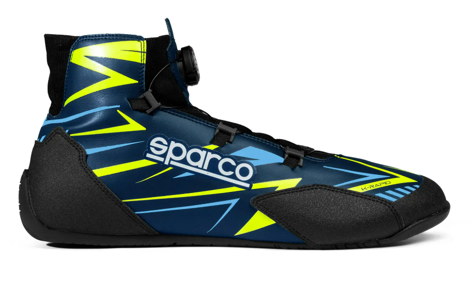 Sparco K-rapid FIA 8877-2022 (with quick release) Navy blue / fluorescent yellow