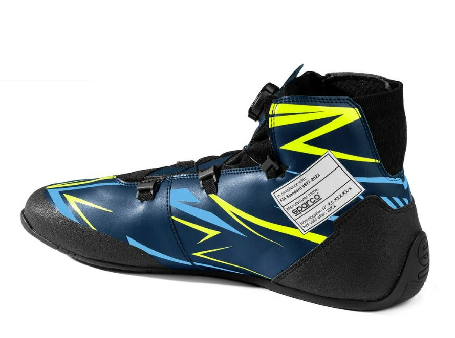 Sparco K-rapid FIA 8877-2022 (with quick release) Navy blue / fluorescent yellow