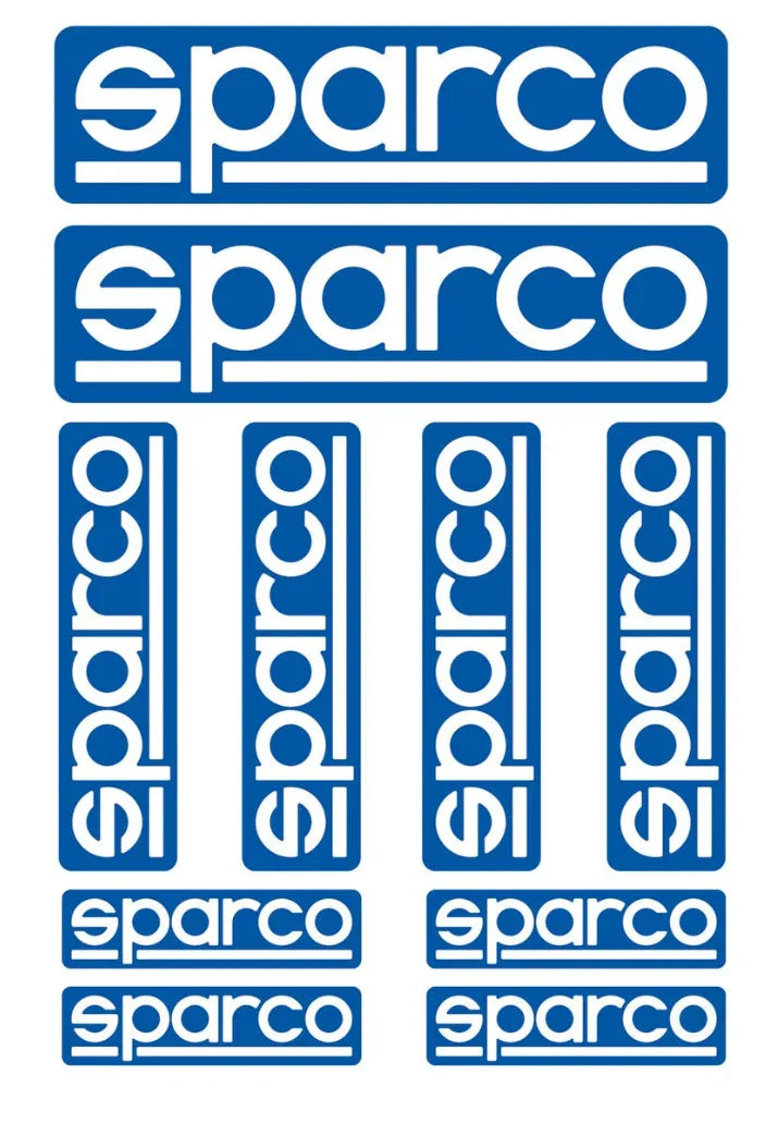 Sparco sheet with various sizes of stickers 10 pieces