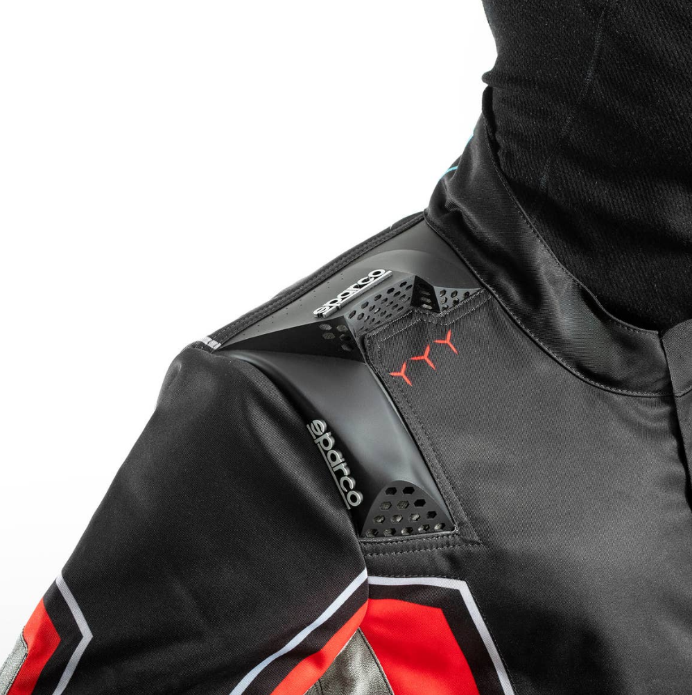 Sparco Superleggera kart overall FIA 8877-2022 black/red