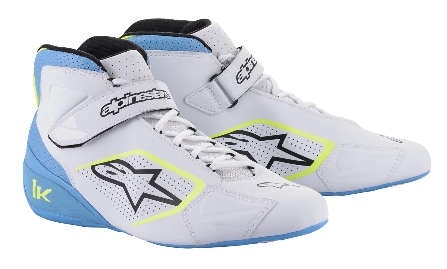 Alpinestars Tech 1-K White/Blue/Fluorescent Yellow