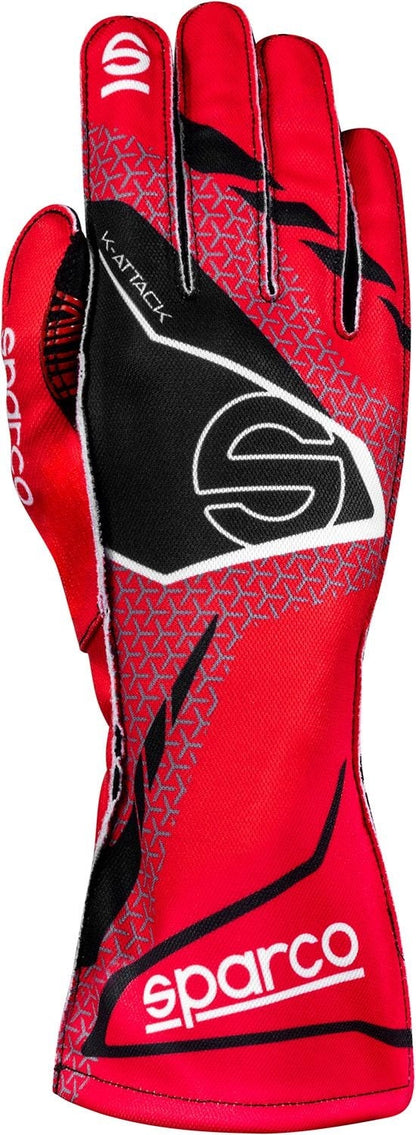 Sparco K-attack kart gloves Red/black