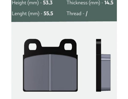 Goldspeed brake pad set D-MAX REAR - KR KART REPUBLIC TYPE