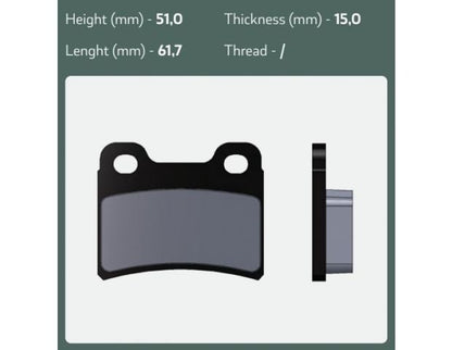 Goldspeed brake pad set PAROLIN TYPE REAR