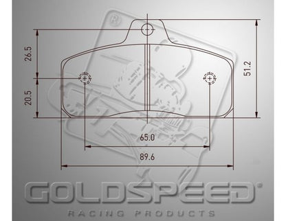 Goldspeed brake pad set WK-OLLIE-RIMO-GS-EKS-ERPO TYPE rear