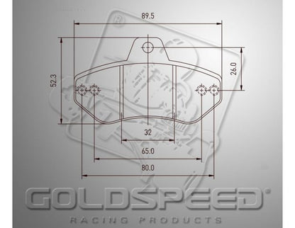 Goldspeed brake pad set Righetti rear