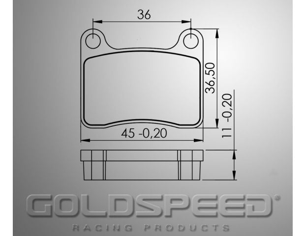 Goldspeed brake pad set Intrepid for 2015