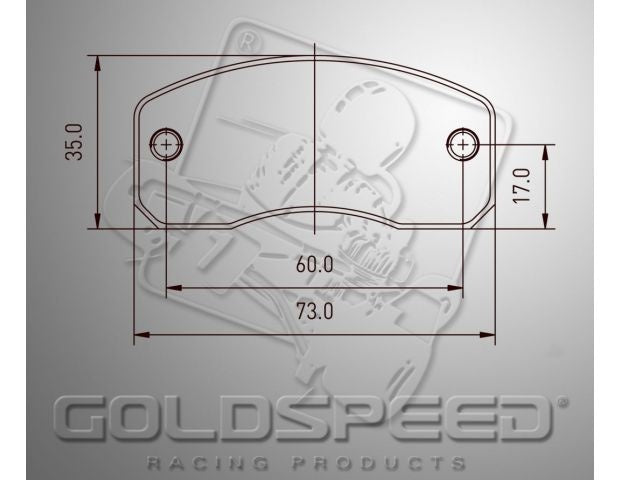 Goldspeed brake pad set MS Kart kz front / mini rear