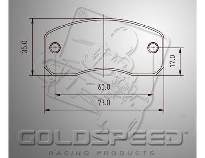 Goldspeed brake pad set MS Kart kz front / mini rear