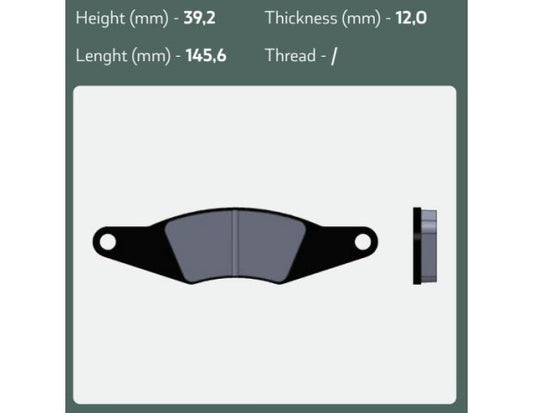 Goldspeed brake pad set RIMO TYPE PETROL REAR (RENTAL COMPOUND)