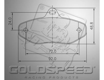 Goldspeed brake pad set Type CRG Rental