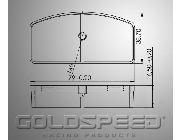 Goldspeed brake pad set Type Kombikart / Landia