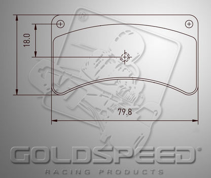 Goldspeed brake pad set Type Kellgate 4 &amp; 5 Rear