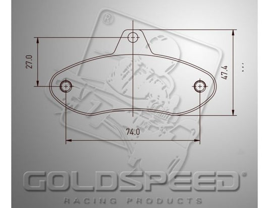 Goldspeed brake pad set EA COMP-FIRST-WK TYPE REAR