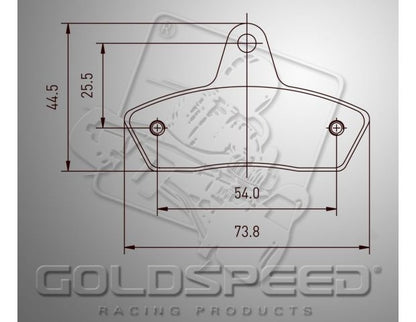 Goldspeed brake pad set HAASE-INTRE-BIREL-PAROLIN-SKM TYPE