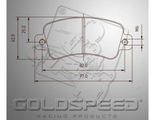 Goldspeed brake pad set KART COMPONENT