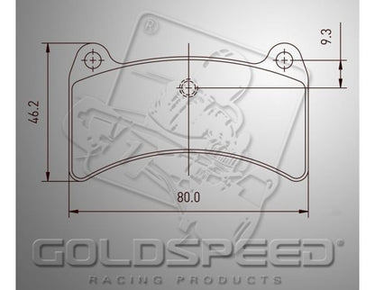 Goldspeed brake pad set INTREPID EVO-8 -PRAGA-OK1-TILLOTSON T4 TYPE REAR