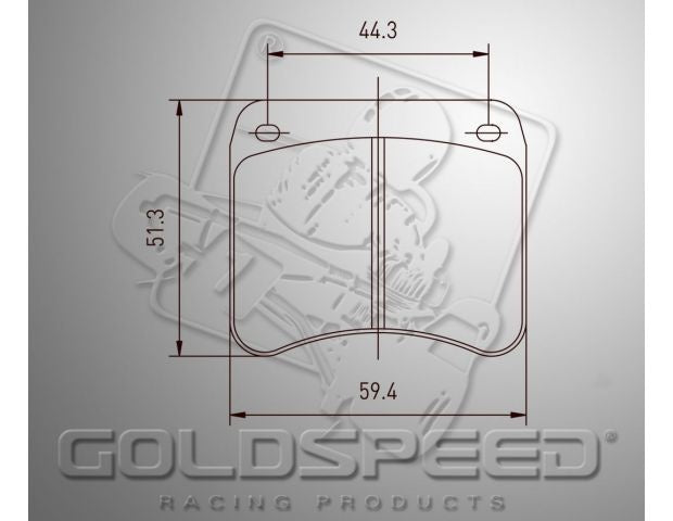 Goldspeed brake pad set KC-KELGATE TYPE 13.5MM REAR