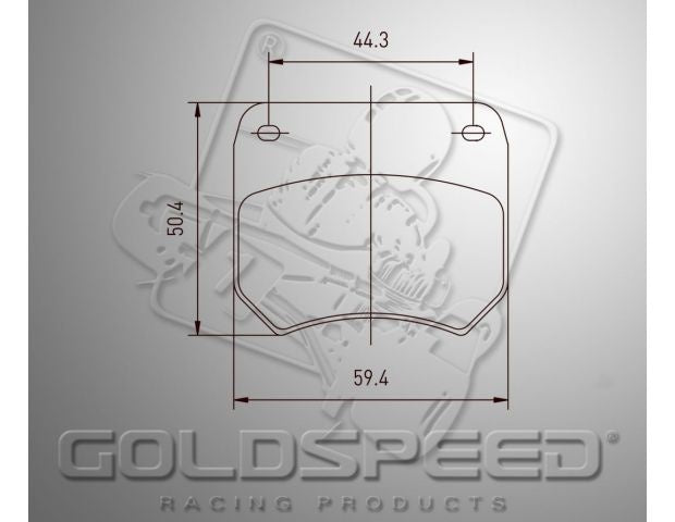 Goldspeed brake pad set KELGATE TYPE 4&amp;6 POD FRONT