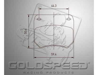 Goldspeed brake pad set KELGATE TYPE 4&amp;6 POD FRONT