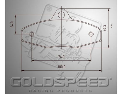 Goldspeed brake pad set EA-BIREL-FIRST TYPE REAR