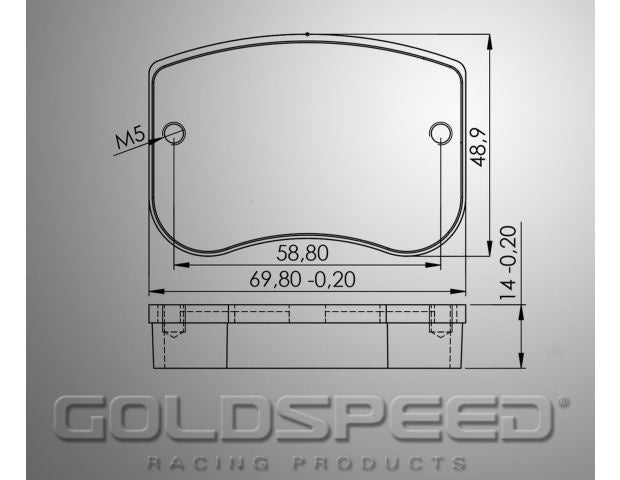 Goldspeed brake pad set DINO-CAROLI TYPE RENTAL REAR
