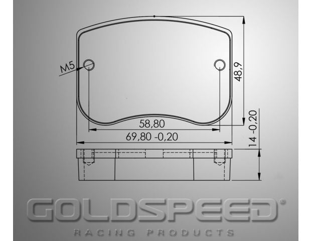 Goldspeed brake pad set DINO-CAROLI TYPE RENTAL REAR (RENTAL COMPOUND) 2PCS