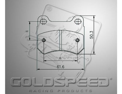Goldspeed brake pad set PAROLIN-FIRST-ENERGY TYPE