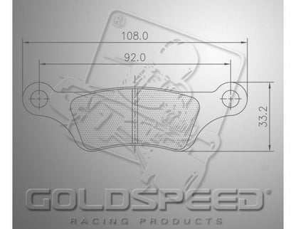Goldspeed brake pad set RM1 KART-MAGURA ELECTRO RIMO KART TYPE