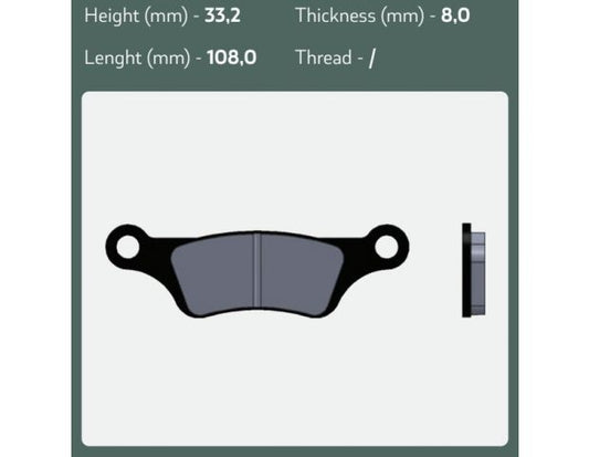 Goldspeed brake pad set ELECTRO RIMO KART TYPE RENTAL (RENTAL COMPOUND)