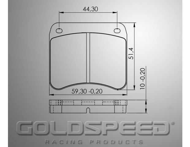 Goldspeed brake pad set KC-KELGATE TYPE RENTAL (RENTAL COMPOUND)
