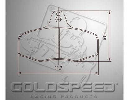 Goldspeed brake pad set INTREPID EVO 3 TYPE REAR