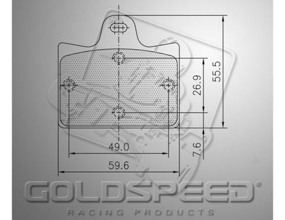Goldspeed brake pad set PCR TYPE REAR