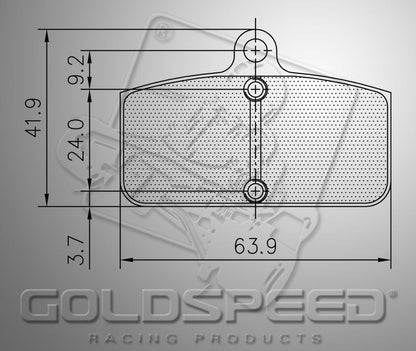Goldspeed brake pad set SODI TYPE REAR
