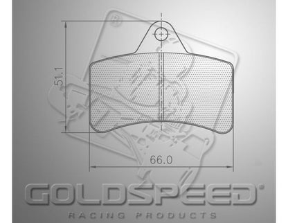 Goldspeed brake pad set TOP KART TYPE REAR