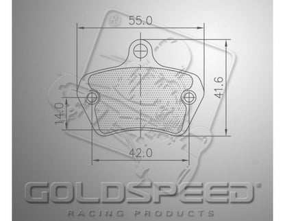 Goldspeed brake pad set TOP KART TYPE FRONT