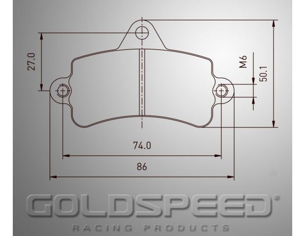 Goldspeed brake pad set ZIP LIGHTNING HYDR-TOPKART TYPE