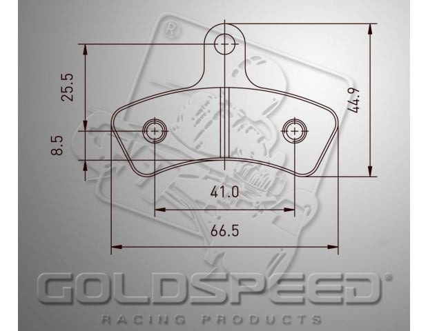 Goldspeed brake pad set SWISS HUTLESS TYPE FRONT KZ