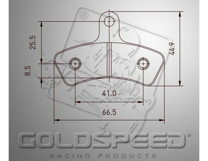 Goldspeed brake pad set SWISS HUTLESS TYPE FRONT KZ