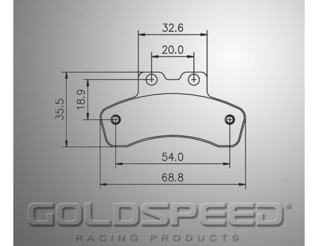 Goldspeed brake pad set MADDOX-GILLARD TYPE FRONT