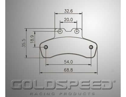 Goldspeed brake pad set MADDOX-GILLARD TYPE FRONT