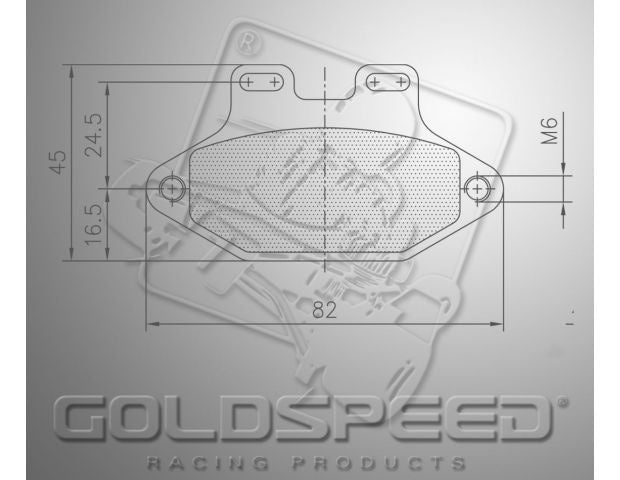 Goldspeed brake pad set MADDOX GILLARD CHARLOTTE TYPE REAR