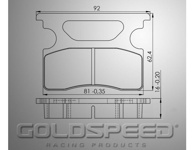 Goldspeed brake pad set SODI TYPE (RENTAL COMPOUND)