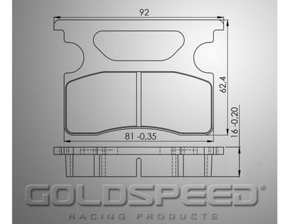 Goldspeed brake pad set SODI TYPE (RENTAL COMPOUND)