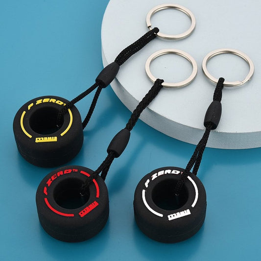 Formula 1 keychain set of 3 | Yellow | White | Red | Pirelli | P-Zero | Keychain | F1