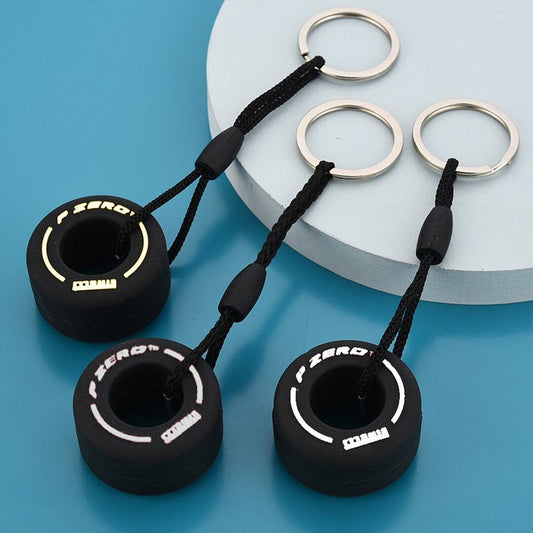 Formula 1 keychain set of 3 hard | White | Pirelli | P-Zero | Keychain | F1
