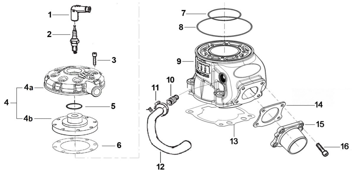 TM KZ R1 cylinderbaspackning 0,05 mm