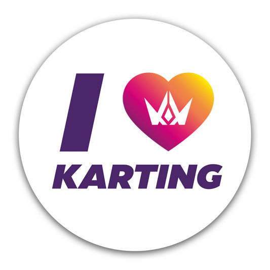 KartKings sticker round - I love Karting