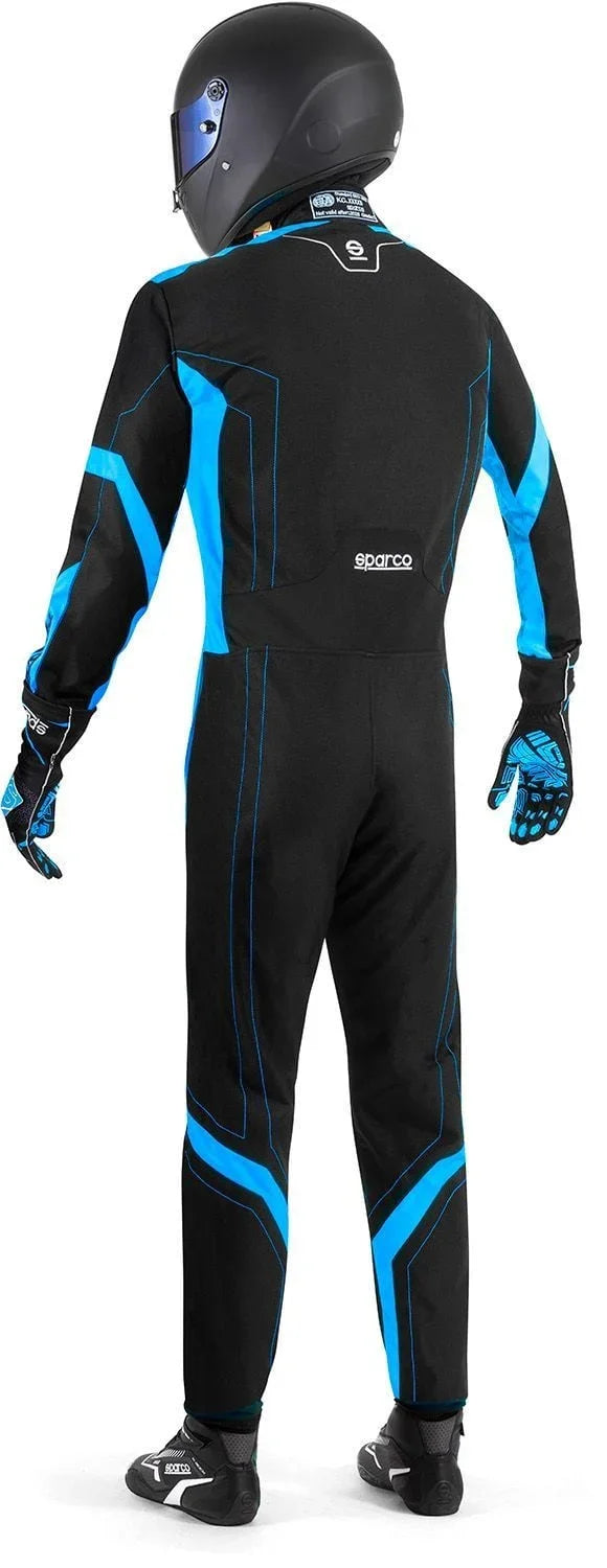 Sparco thunder advanced overall zwart/blauw - KartKings