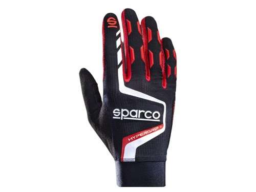 Sparco Hypergrip+ sim racinghandsker sort/rød